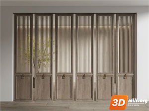 Folding screen Skp Files 